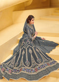 Light Grey Overall Designer Anarkali Gown