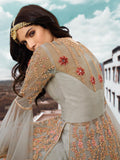 Light Teal Slit Style Anarkali Lehenga Suit