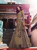 Mauve With Golden Embroidered Slit Style Designer Lehenga Suit