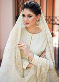 Off White Kashmiri Embroidered Palazzo Suit