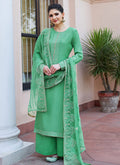 Green Kashmiri Embroidered Palazzo Suit