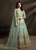 Teal Blue Designer Anarkali Suit
