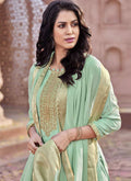 Indian Clothes - Turquoise Designer Embroidered Salwar Kameez