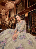 Indian dresses - Beige Wedding Anarkali Suit,Salwar Kameez