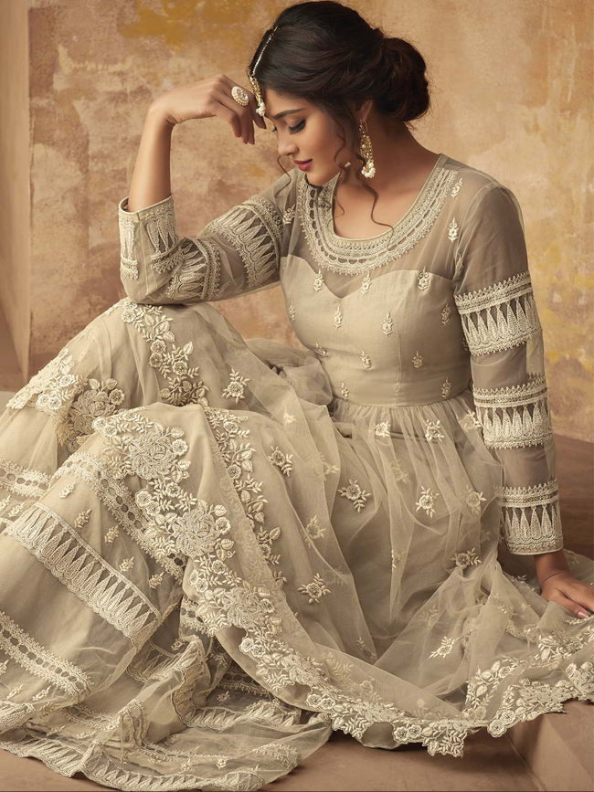 Biscuit Beige Party Wear Sharara Online