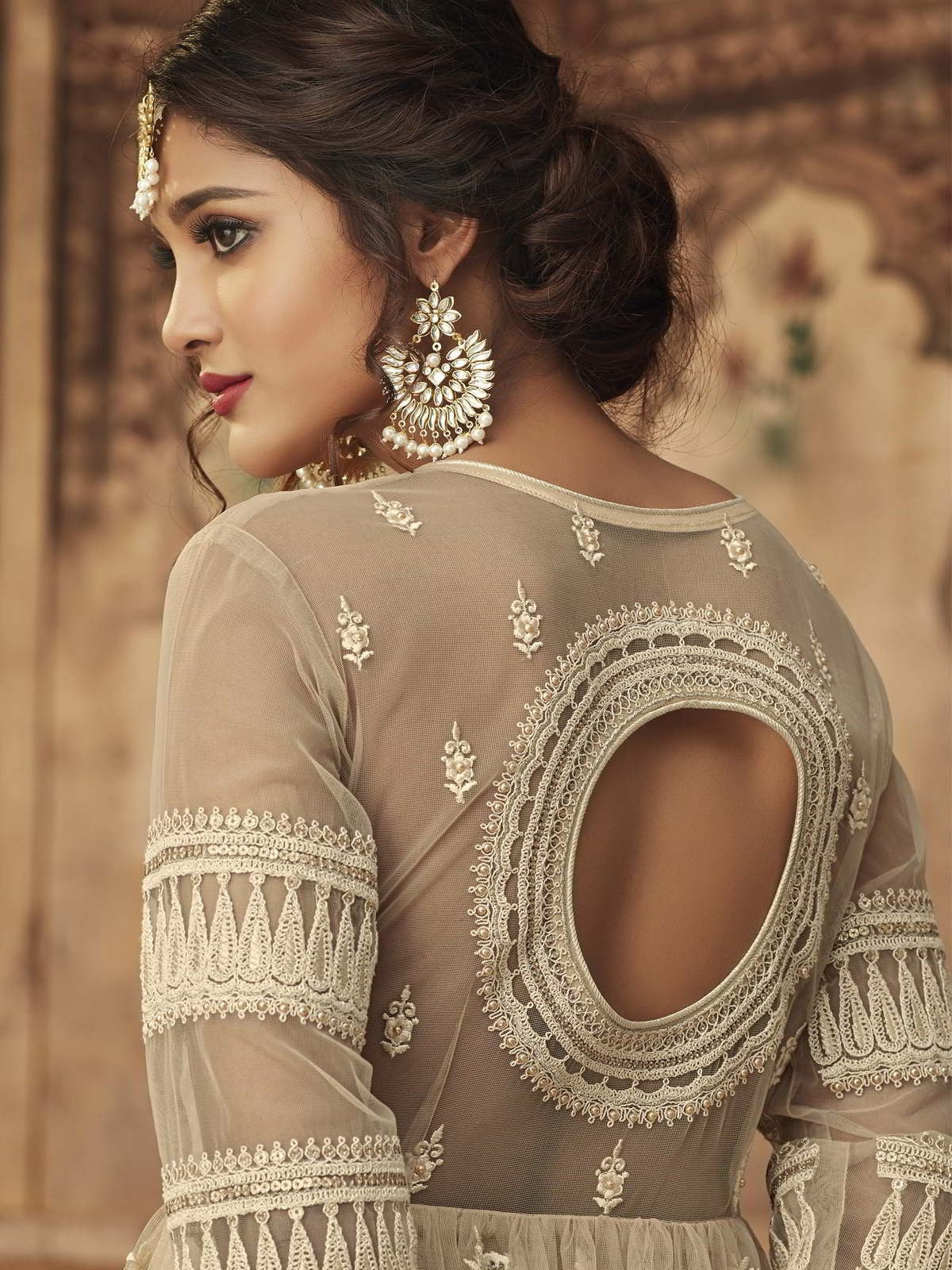 Biscuit Beige Party Wear Sharara Online