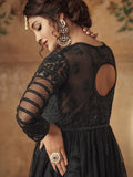 Black Party Wear Sharara Suit Online