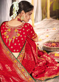 Indian Saree - Bridal Red Silk Saree In usa uk canada