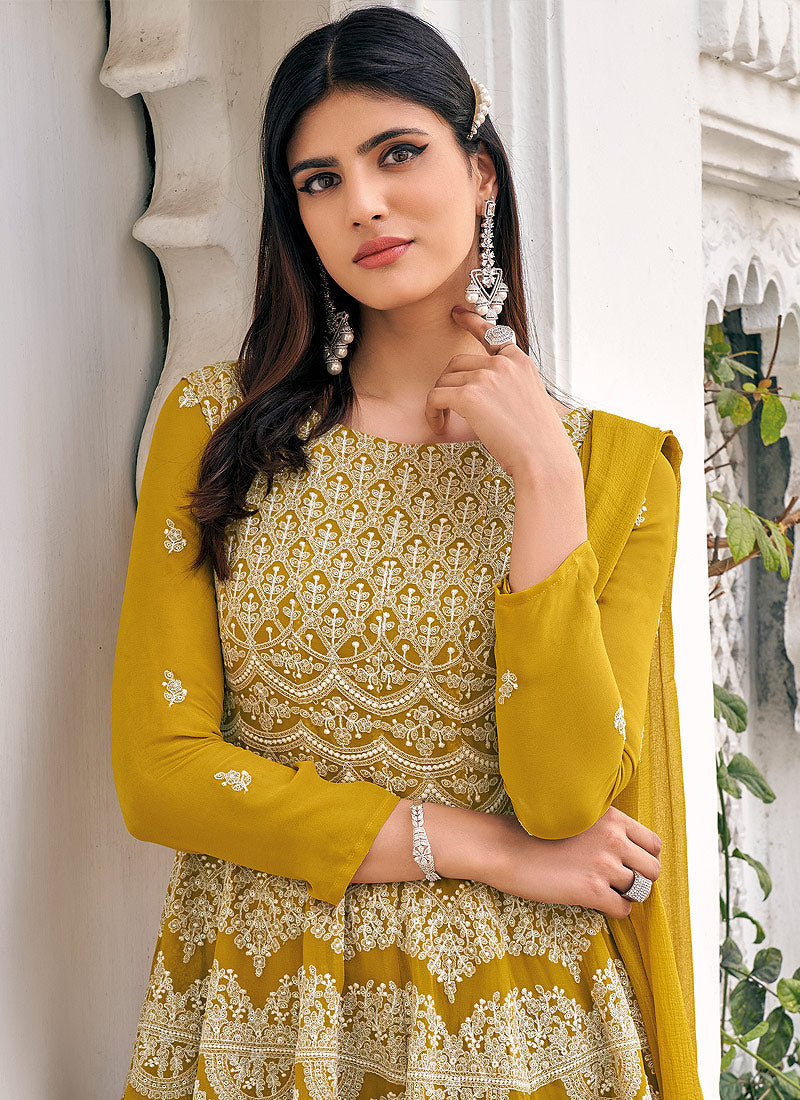Ochre Yellow Gharara Suit In uk