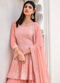 Peach Gharara Suit In uk