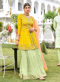 Yellow And Green Gharara Suit In germany