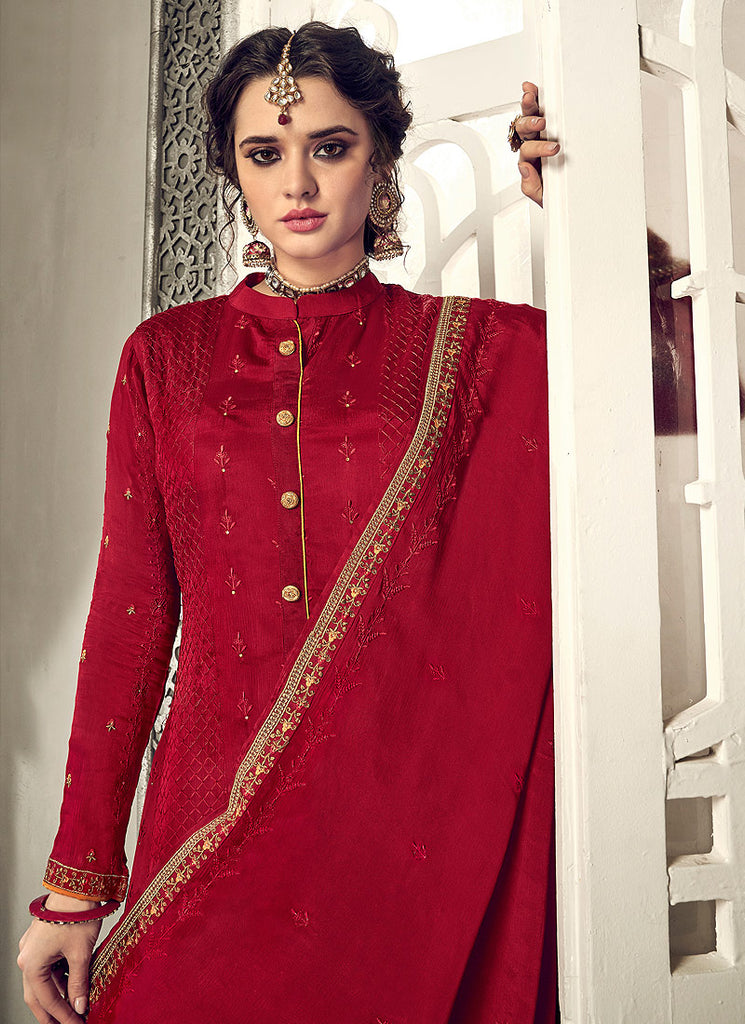 Red Palazzo Suit In usa uk canada