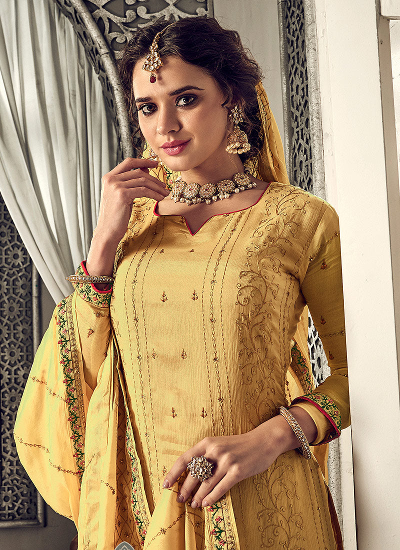 Yellow Palazzo Suit In usa uk canada