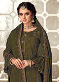 Olive Green Palazzo Suit In usa uk canada