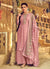 Pink Multi Embroidered Palazzo Suit