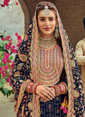 Navy Blue Palazzo Suit In uk