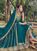 Turquoise Anarkali Lehenga Suit In uk