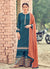Blue And Orange Embroidered Gharara Suit