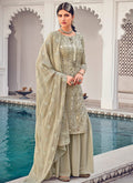 Beige Golden Indian Gharara Suit In usa