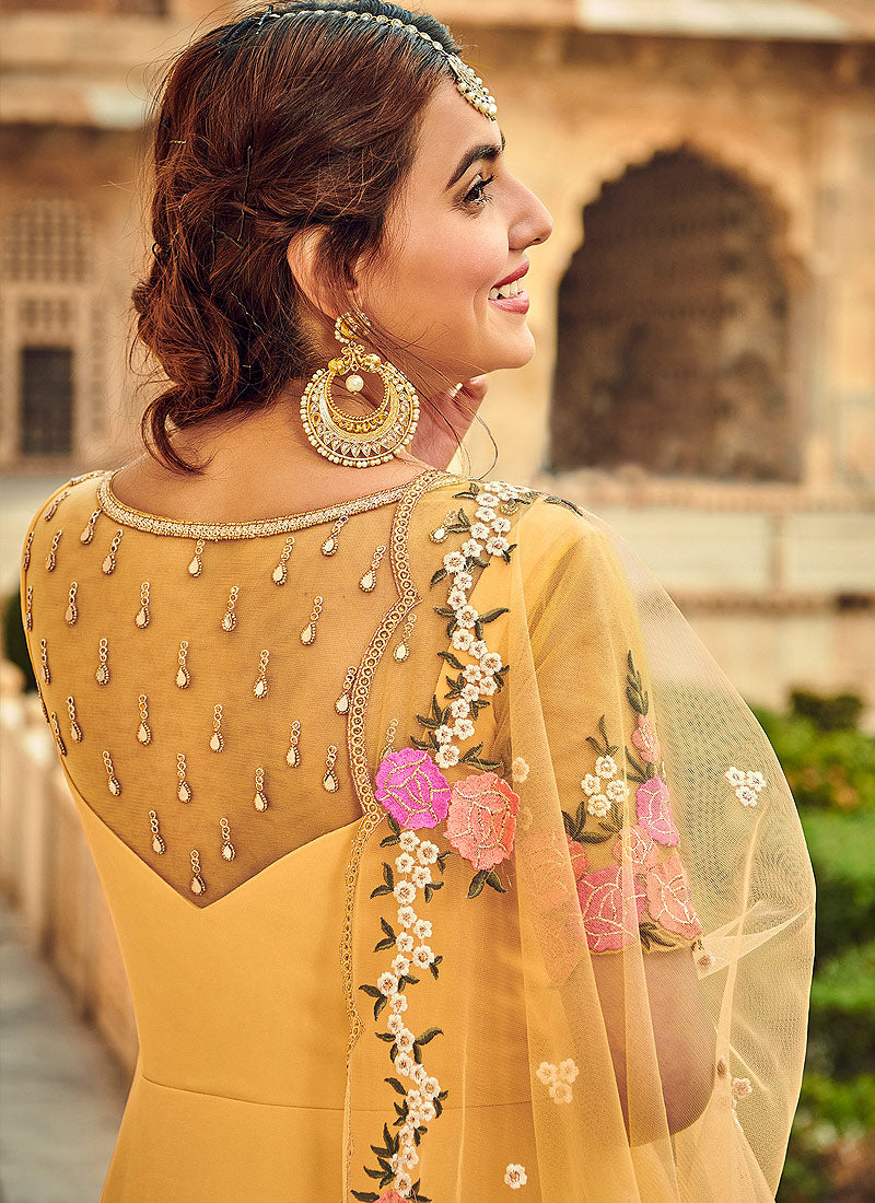 Yellow Indian Anarkali Suit