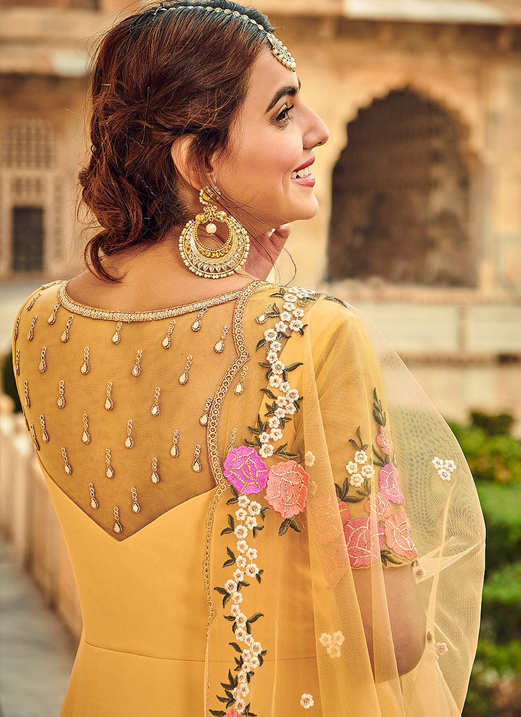 Yellow Indian Anarkali Suit