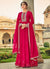 Hot Pink Embroidered Indian Festive Wear Anarkali Suit