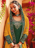 Green And Yellow Festive Palazzo Suit In usa