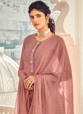 Pink And Beige Palazzo Style Suit
