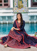 Blue And Red Gharara Suit 