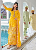 Golden Yellow Gharara Suit In canada