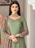 Olive Green Designer Anarkali Gown In Australia