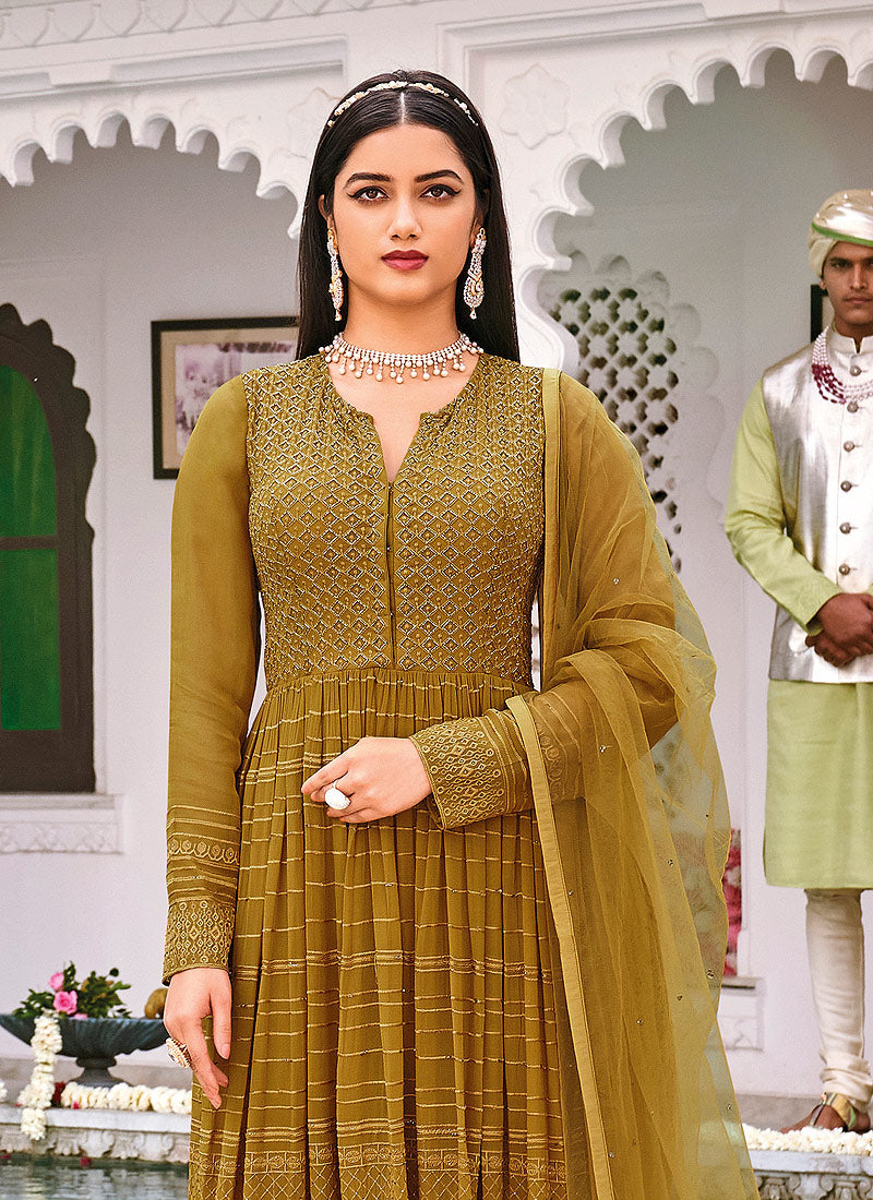 Mustard Yellow Gharara Suit In USA
