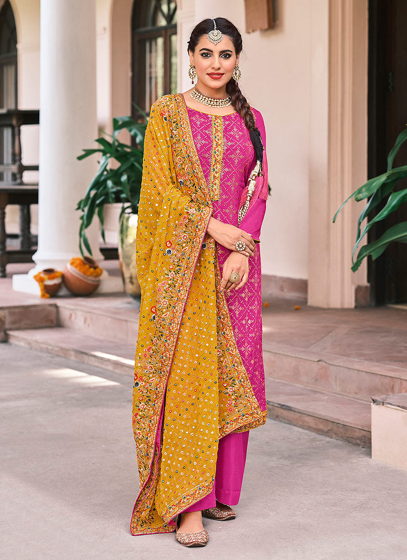 Buy Jaipur Kurti Yellow & Red Salwar Suit With Dupatta - Kurta Sets for  Women 952612 | Myntra