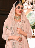 Soft Peach Kashmiri Designer Palazzo Suit