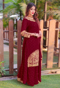 Red Golden Sharara Suit In usa uk canada
