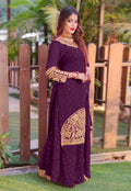 Purple Golden Sharara Suit In usa uk canada