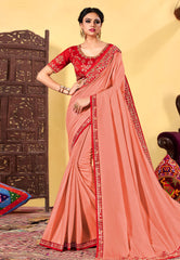 Peach Traditional Saree