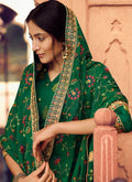 Indian Clothes - Dark Green Multi Embroidered Gharara Suit