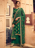 Dark Green Gharara Suit