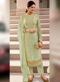 Indian Clothes - Light Green Traditional Sharara Suit