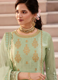 Indian Suits - Light Green Traditional Sharara Suit