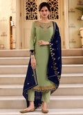 Indian Clothes - Green Designer Sharara Suit