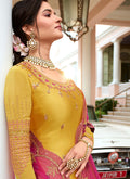 Indian Clothes - Yellow Sharara Suit In usa uk canada