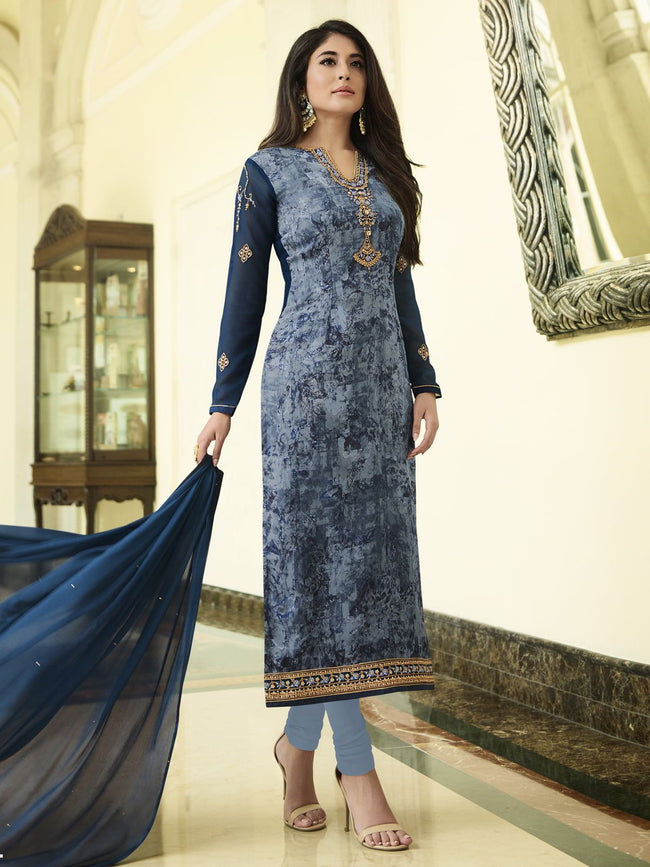 Blue Hues Brasso Designer Pant Suit