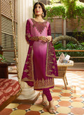 Pink Shaded Multi Embroidered Pakistani Pant Suit