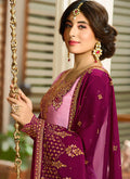 Pink Shaded Multi Embroidered Pakistani Pant Suit