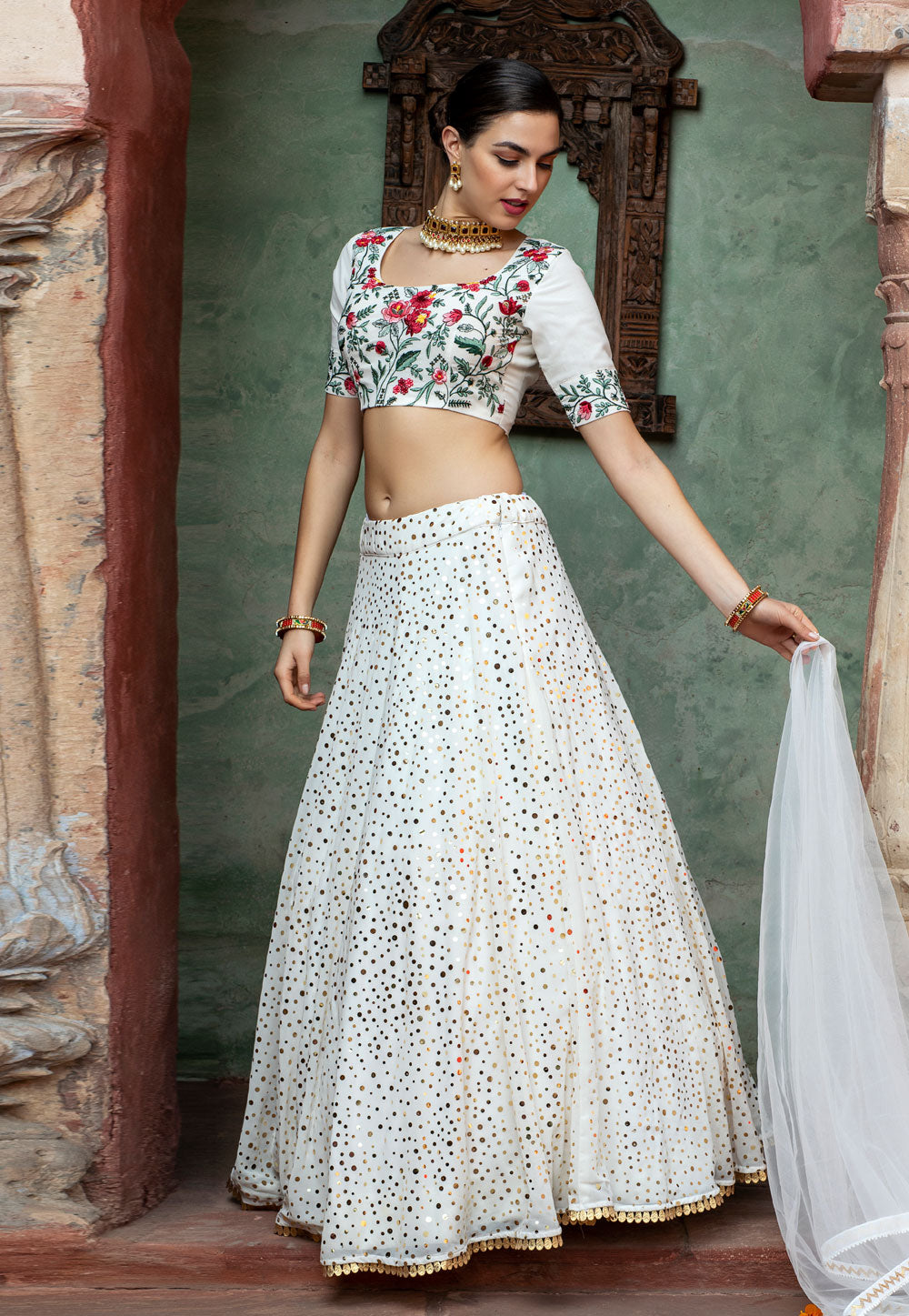 White Lehenga Choli In usa uk canada