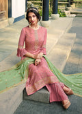 Indian Suits - Pink And Green Palazzo Suit In usa 