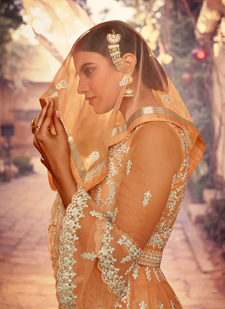 Pastel Orange Gharara Suit In Germany