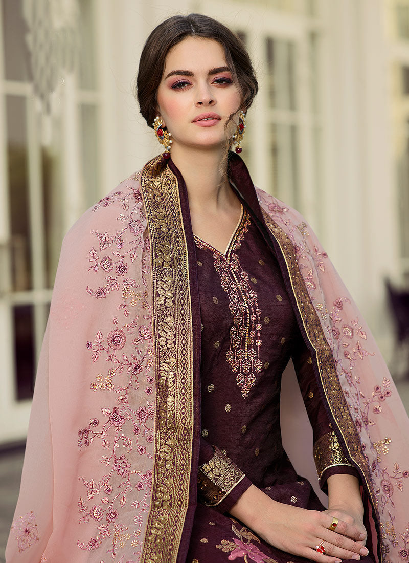 Magenta Palazzo Suit In usa